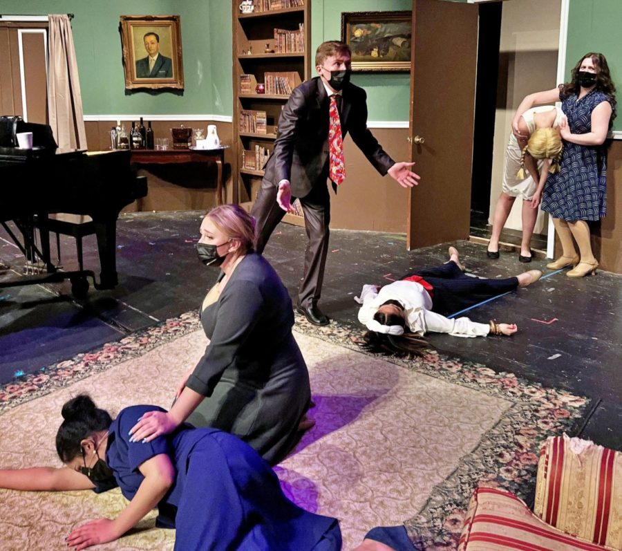 Chaos erupts on stage as characters are mysteriously killed.